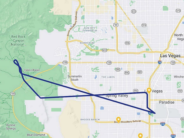Neon & Nature Flight Route Map