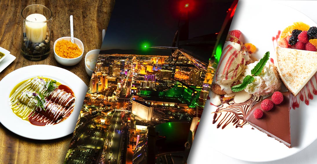 Experience a Las Vegas night flight and foodie tour in one amazing night