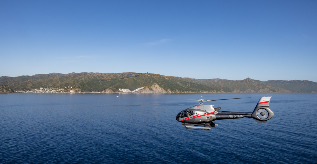 Heli-Marine Expedition by Maverick Helicopters with aerial view of Pacific Ocean