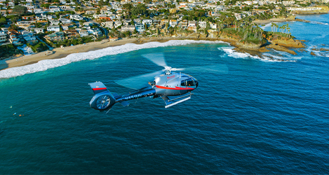 Experience the stunning beauty of the California coast with Maverick Helicopters on this aerial tour.