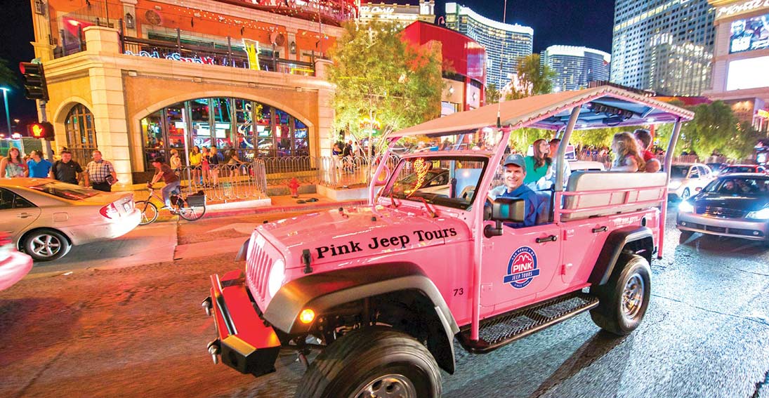Driving tour of Las Vegas with Pink Jeep
