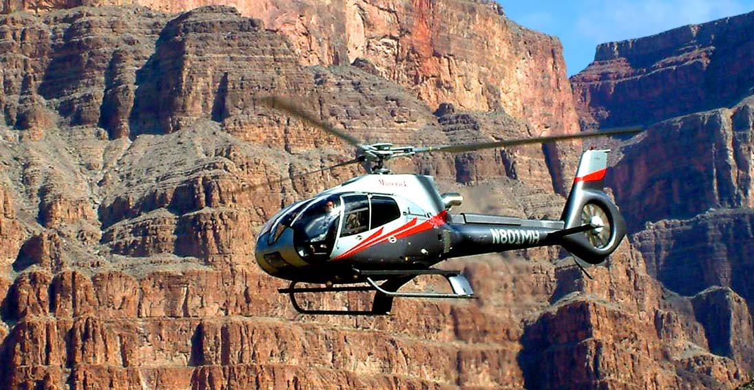 Your helicopter tour will provide amazing views of the Grand Canyon