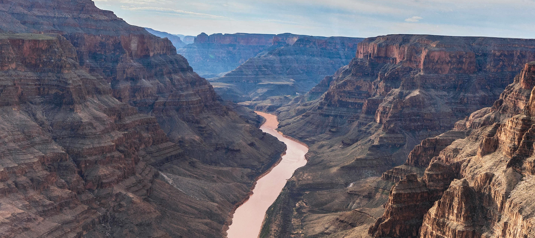 Colorado River winding through the deep canyon walls