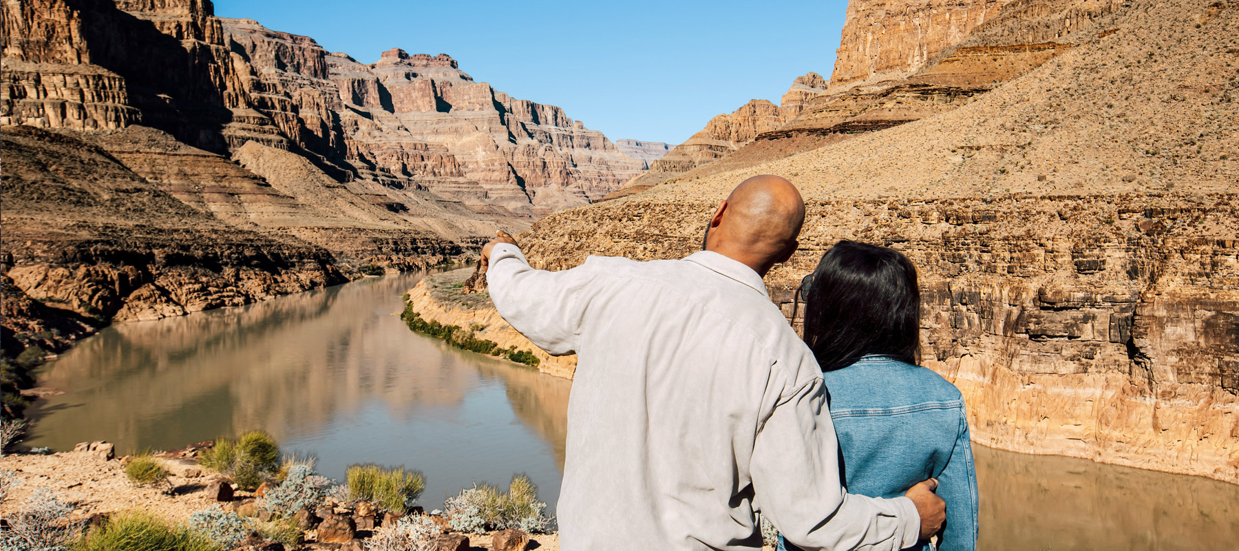 Guests exploring the Grand Canyon near the Colorado River