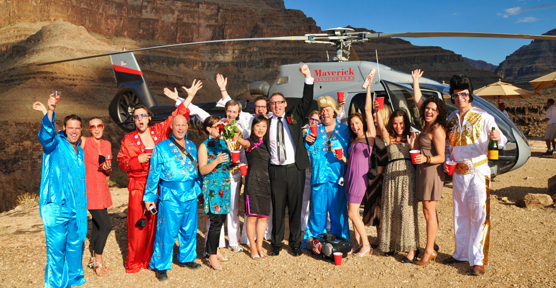 Celebrate your wedding inside the heart of the Grand Canyon with Maverick Helicopters