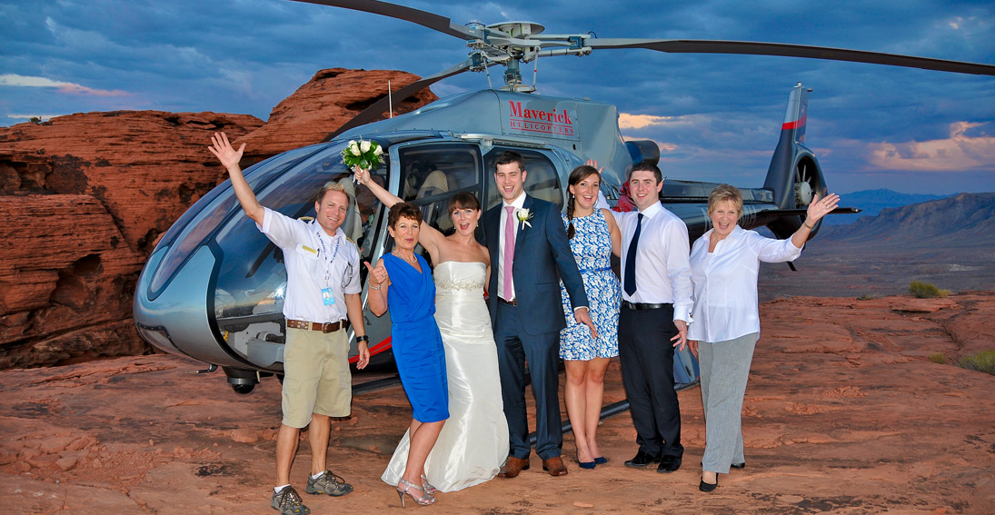 Unique location and wedding ceremony with Maverick Helicopters